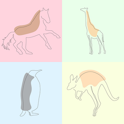 Single Stroke - Animals design graphic design illustration