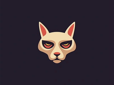 Mad Cat Logo angry animal branding cartoon cat character design face gaming identity illustration logo mad mark mascot pet sports symbol vector vet