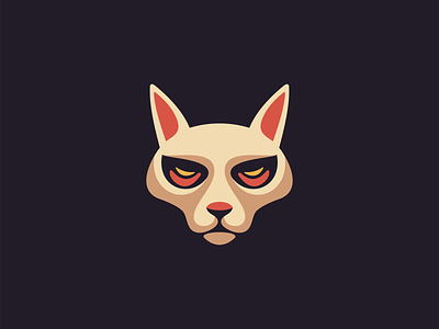 Mad Cat Logo angry animal branding cartoon cat character design face gaming identity illustration logo mad mark mascot pet sports symbol vector vet