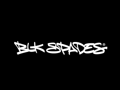 BLK SPADES calligraphy font lettering logo logotype typography