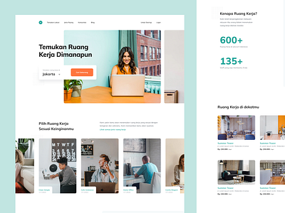 Coworking Space Landing Page admin template coworking coworking website design figma admin figma download figma freebies free figma download freebies illustration landing page mobile design ui inspiration ui ux uikit web website website design