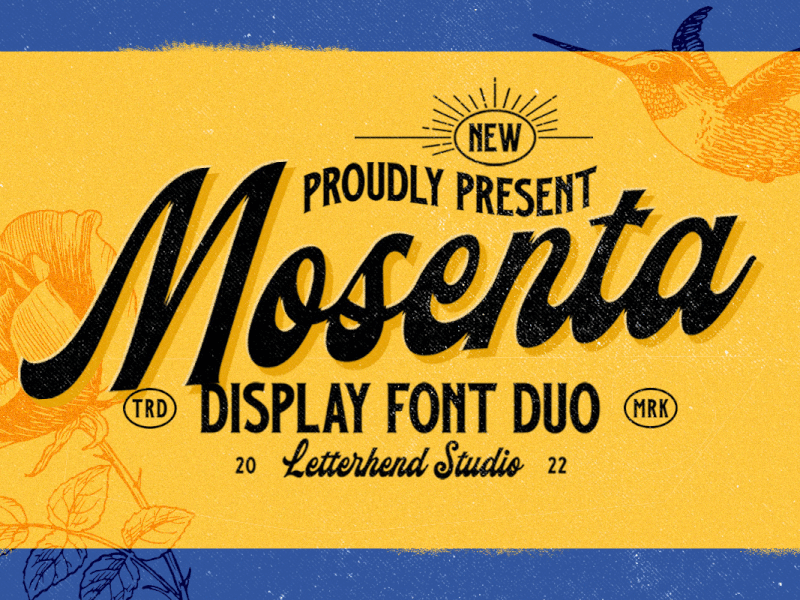 Mosenta - Display Font Duo classic font freebies