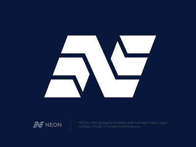 NEON - Concept Logo connection icon logo logodesign logotype monogram neon sign step symbol web