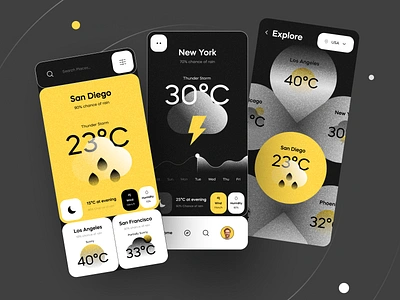 Weather App app app design application awsmd climate cloud forecast interface mobile mobile app modern forecast statistics stats tabbar temperature thermometer weather weather forecast weather prediction widget