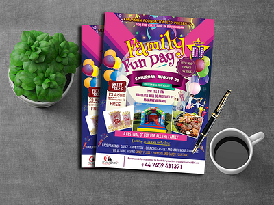 Family FUN DAY design flyer graphic graphic design illustration vector