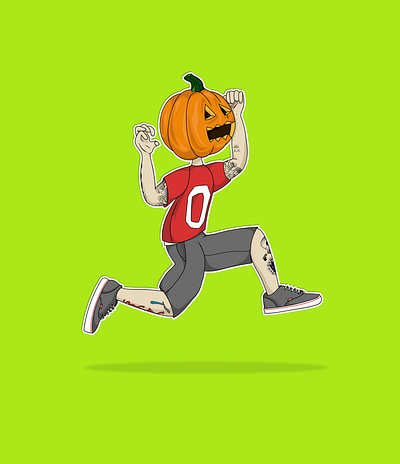 Hal-OH!-ween branding buckeyes design graphic design illustration logo ohio buckeyes pumpkin head vector