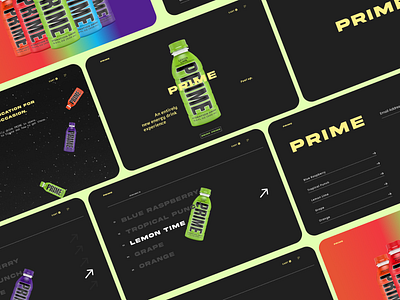 PRIME HYDRATION animation apple branding color cuberto drinks hydration ios ksi landingpage minimal new outcrowd prime sidemen typface ui ux water webdesign