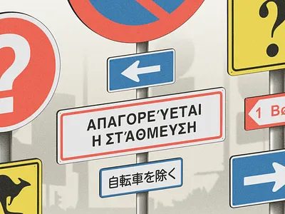 How to take a self drive holiday (Which? Travel) illustration road sign street traffic