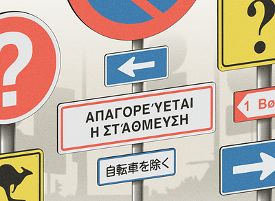 How to take a self drive holiday (Which? Travel) illustration road sign street traffic