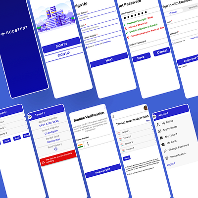 Tenant Owner App app design figma owner tenant ui ux website