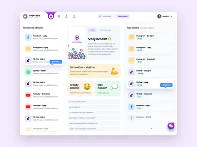 TvojeLajky design ui web webapp webdesign website