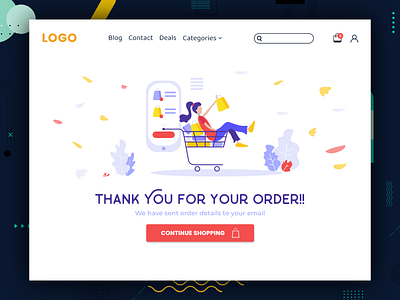 Thank You Page branding call to action illustration layout modern design typography ui ux web design