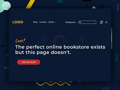 404 Error Page 404 error page call to action landing page layout modern design typography ui ux web design