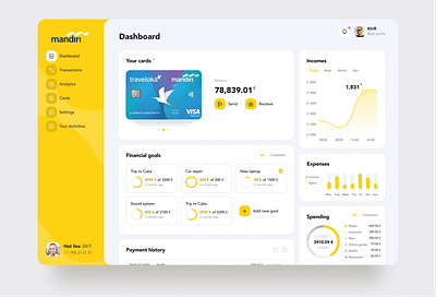 Finance Dashboard – UI / Daily shot #12 design ui