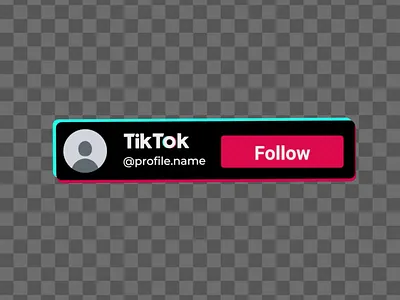 TikTok Follow Button Animation animation branding button design enage followers graphic design intro logo lower thirds motion graphics outro social media subscribe text tiktok title ui youtube