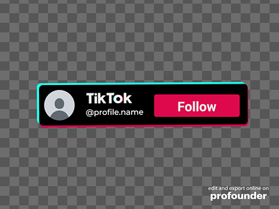 TikTok Follow Button Animation Maker animation branding button design enage followers graphic design intro logo lower thirds motion graphics outro social media subscribe text tiktok title ui youtube