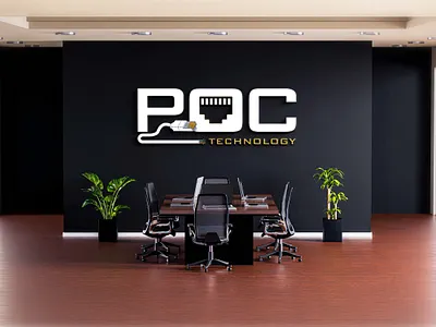 POC Technology Logo | Designofly | Cable Logo brand identity branding bright logo cable cable branding cable logo design graphic design illustration logo modern logo poc poc technology poc technology logo tech logo technology branding technology logo wall mockup