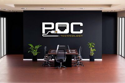 POC Technology Logo | Designofly | Cable Logo brand identity branding bright logo cable cable branding cable logo design graphic design illustration logo modern logo poc poc technology poc technology logo tech logo technology branding technology logo wall mockup