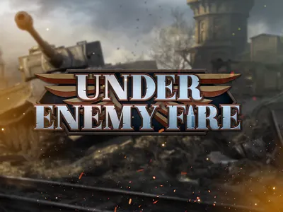 Under Enemy Fire Game Logo fantasy logo game logo gaming logo logo design war game logo war logo