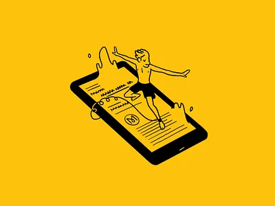 Monocle ads #8 editorial illustration illustration monocle newsletter spot illustration surf surfing