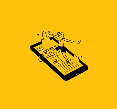 Monocle ads #8 editorial illustration illustration monocle newsletter spot illustration surf surfing