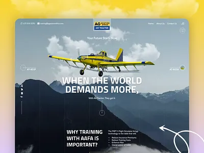 Flight Academy Landing Page academy website branding design graphic design landing page modern ui design school website design template design uiux uiux design user experience user interface website design website template