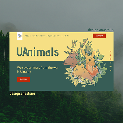 UAnimals webpage landing ui web