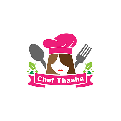 Chef Thasha branding colorful design graphic design illustration lettermark logo minimalist modern simple typography ui vector