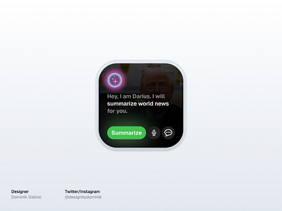 Day 24/30: AI News Summarizer Widget app appdesign design ios ui ux widget