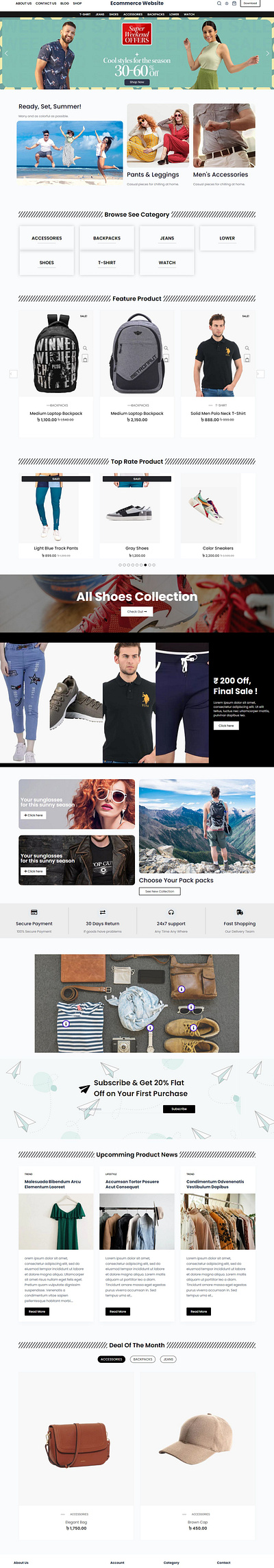 ecommerce website design ecommerce website landing page ui ux web design woocommerce wordpress wordpress website
