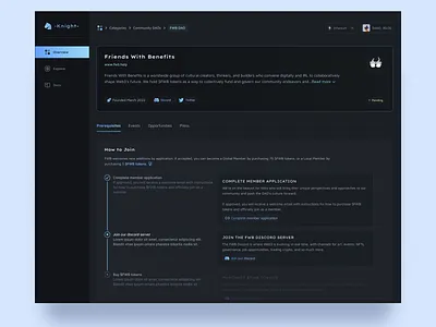 DAO Explorer - Joining process black blockchain blue branding crypto wallet dao dapp darkmode darkmode ui dashboard design figma minimal purple ui ux web design web3