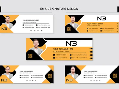 Modern creative email signature layout bundle email signature email signature template