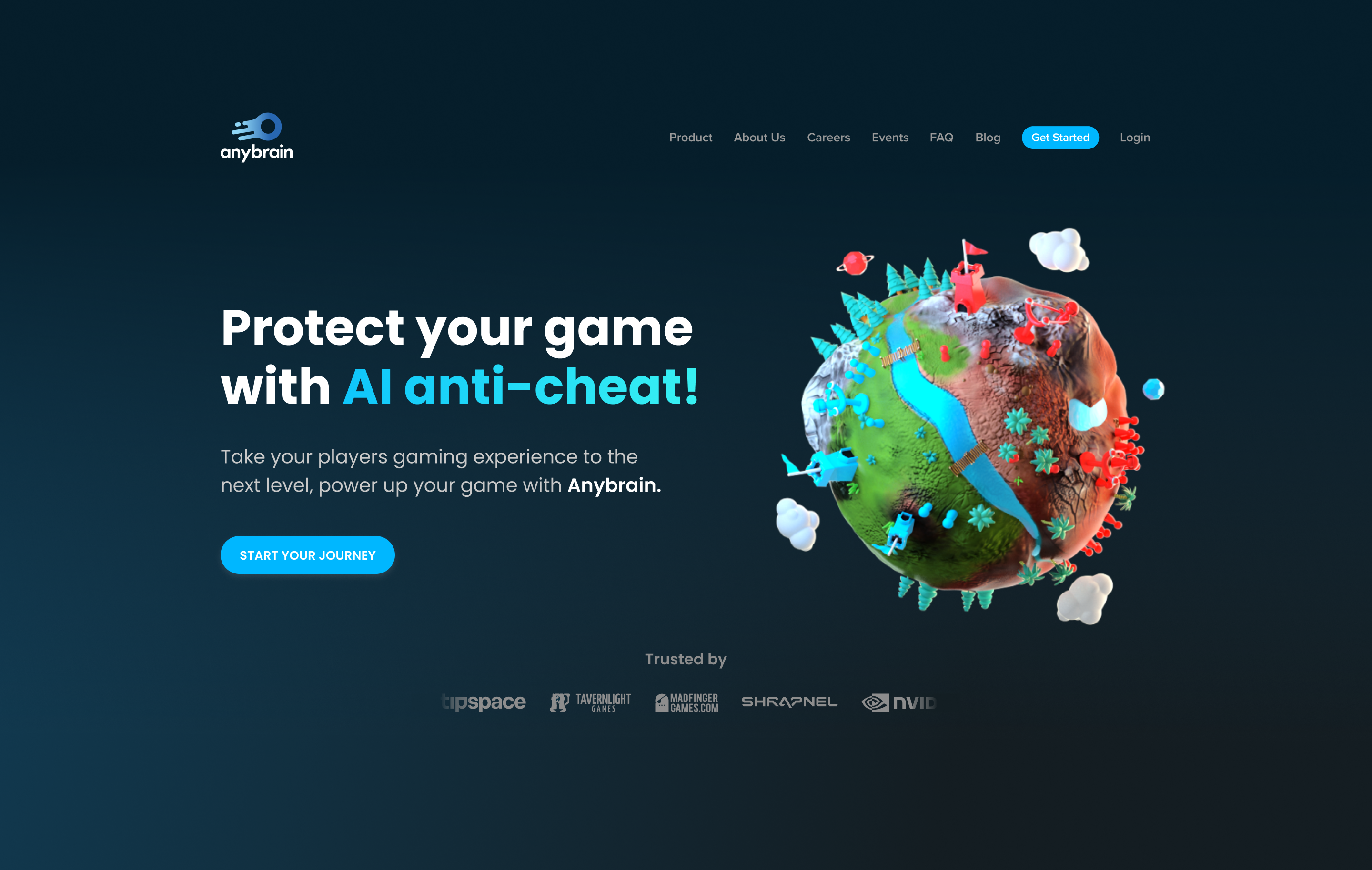Anybrain Landing Page ai animation anybrain design homepage landing ui