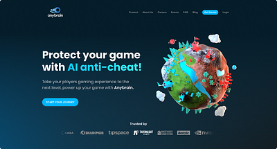 Anybrain Landing Page ai animation anybrain design homepage landing ui