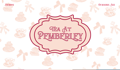 Tea At Pemberley branding project brand identity branding graphic design illustration logo restaurant branding ui ux web design