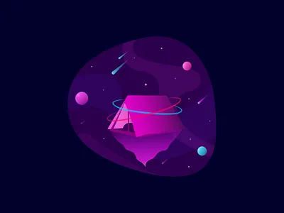 Galaxy Camp dark design galaxy graphic design illustration space