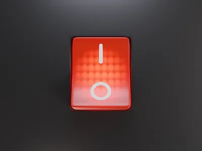 red switch 3d b3d blender design dribbble illustration