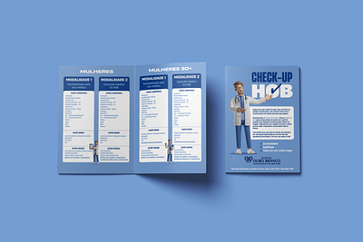 Check-Up HOB 3d blue care character design doctor folder graphic health hospital medicine mockup