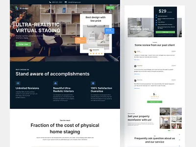 Virtual Staging Landing Page design ui uidesign web design