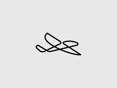 Flight in a Single Line ✈️ air airline branding craft flight graphic design illlustrator line logo logodesign logotype plane