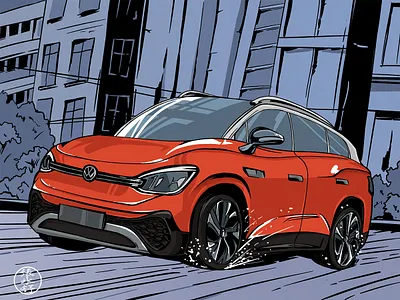 Volkswagen art automotive branding car design illustration nft volkswagen