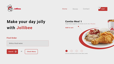 Jollibe UI Landing Page graphic design ui website