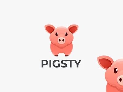 PIGSTY branding design graphic design icon illustration logo pig pig coloring pig icon pig logo