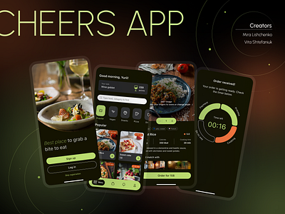 Cheers App🍸 app branding case study design food mobile ui ux