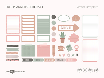 Free Planner Sticker Template free freebie photoshop planner psd sticker stickers template