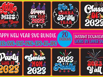 Happy New Year Svg Bundle