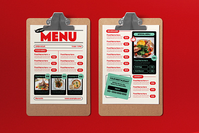 Cream Retro Simple Food Menu design food menu list food menu retro graphicook graphicook studio modern style retro style