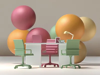 Office 3d 3d animation 3d design 3d icon 3d illustration animation branding c4d cinema4d color design graphic design icon illustration meeting motion design motion graphics office web work