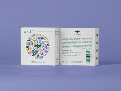 Boble - Handmade Body Bar bee butterfly geometric hummingbird illustration packaging product soap spot illustration texture vector