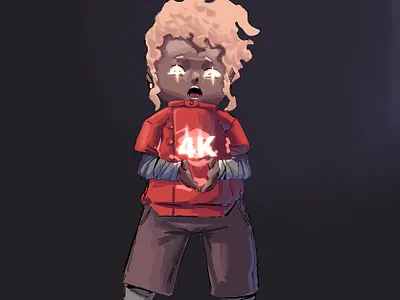 Illustration made to celebrate hitting 4K followers on instagram 2d art anime character character design design digital art editorial illustration instagram procreate